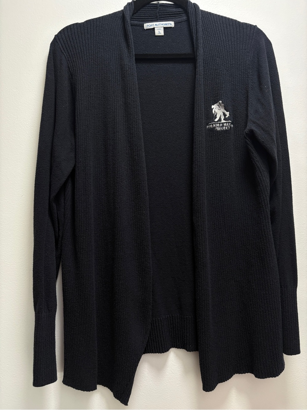 Port Authority Women’s Black Open-Front Cardigan - Wounded Warrior Project